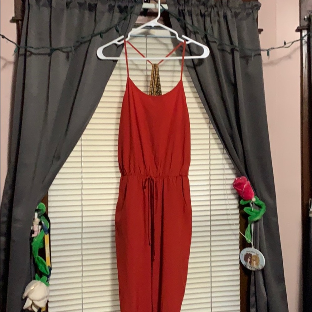 Color blind Burnt orange jumpsuit